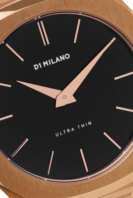 Ultra Thin Nylon 40mm Rose-Gold Steel Watch
